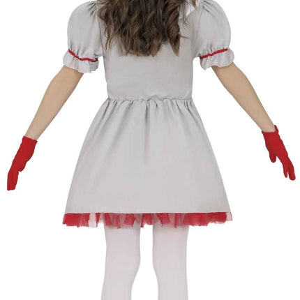 Halloween Jurk Wit Kind Vintage Clown