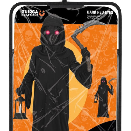 Halloween Kostuum Zwart Kind Donkerrode Ogen