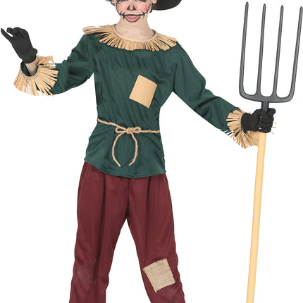 Halloween Kostuum Gekleurd Kind Vogelverschrikker