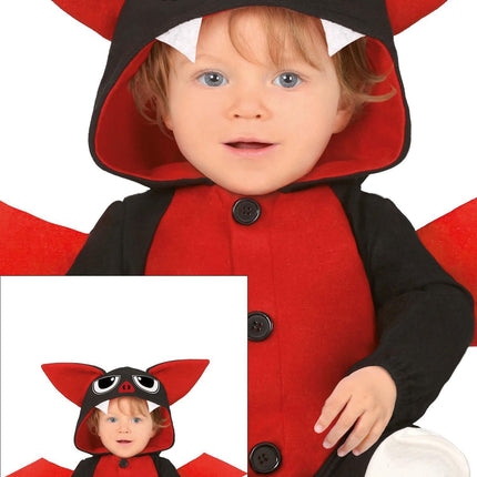 Vleermuis Kostuum Baby rood