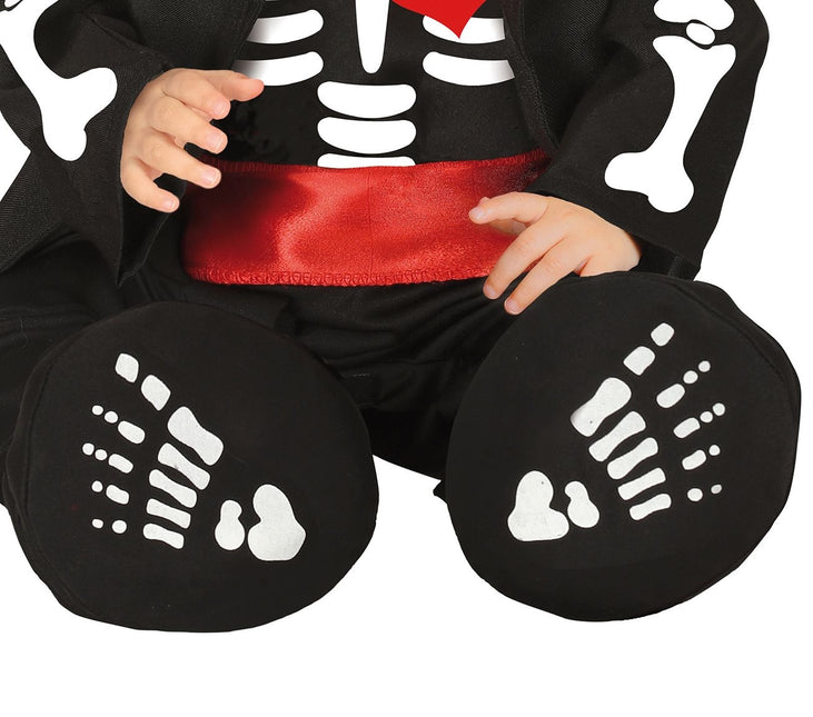 Skelet Halloween Kostuum Baby rode strik