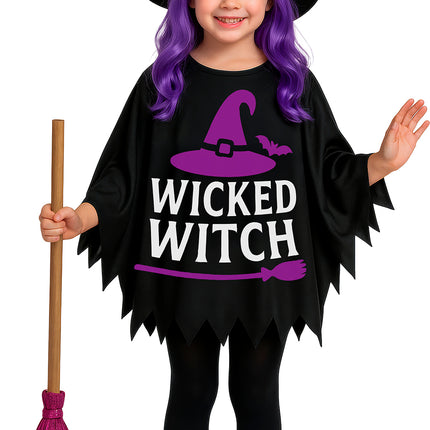 Halloween Poncho Kind Heks