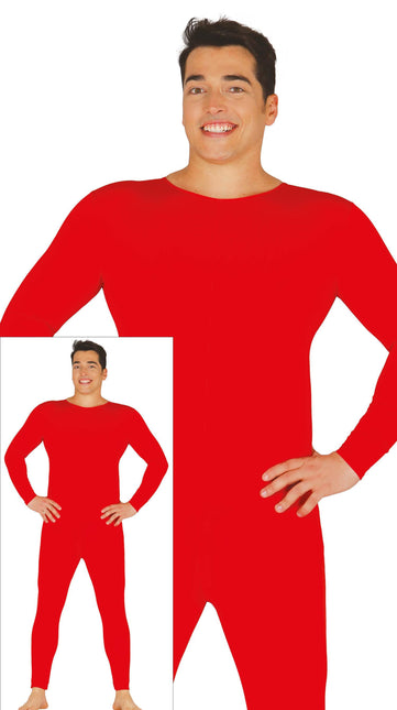 Second Skin Pak Kostuum Rood Heren