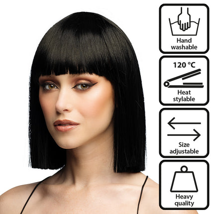 Pruik Djamilla brilliant black