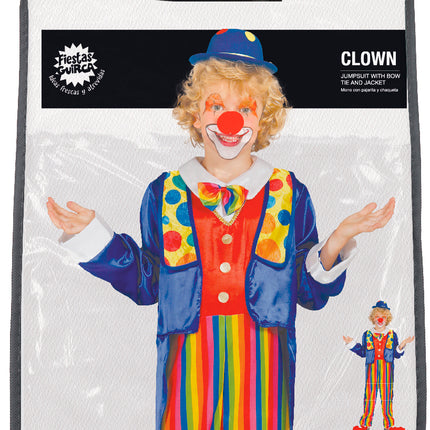 Clown Kostuum Gekleurd Kind