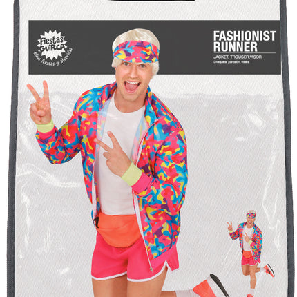 Neon 80S Kostuum Gekleurd Heren