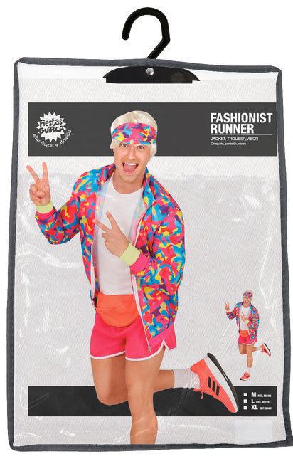 Neon 80S Kostuum Gekleurd Heren