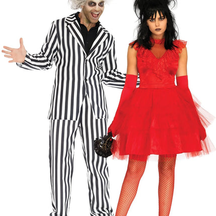 Beetlejuice Jurk Rood Dames