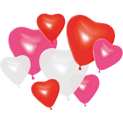 Hartvormige Ballonnen Set - 8 stuks