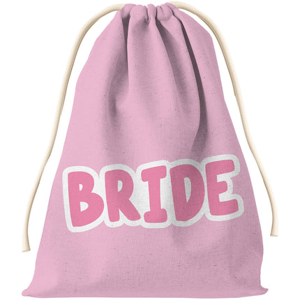 Cadeautasje - Bride - She Said Yaasss - Polyester - Roze