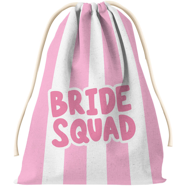 Cadeautasje - Bride - She Said Yaasss - Polyester- Roze/Wit