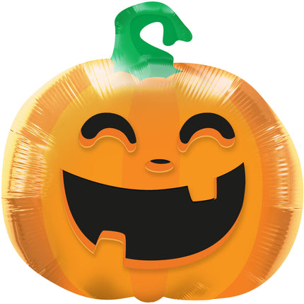 Folieballon Pompoen Halloween BoOo! 56cm Leeg
