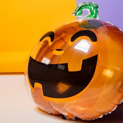 Folieballon Pompoen Halloween BoOo! 56cm Leeg