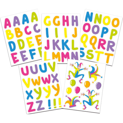 Raamstickers DIY Harlekijn 5 delig