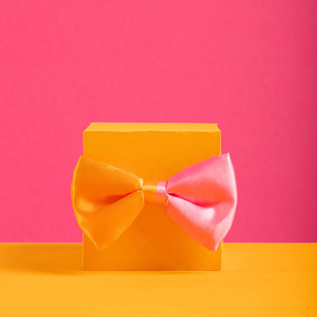 Strikje Colorblock Oranje/Roze