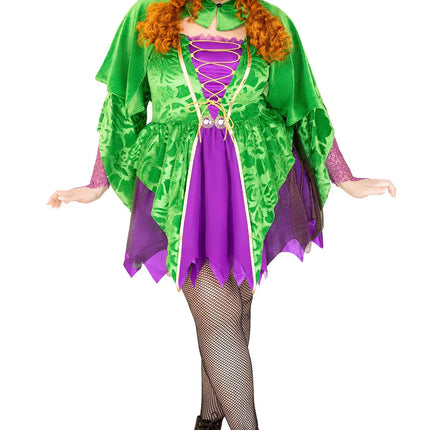 Heks Jurk Paars Groen Dames