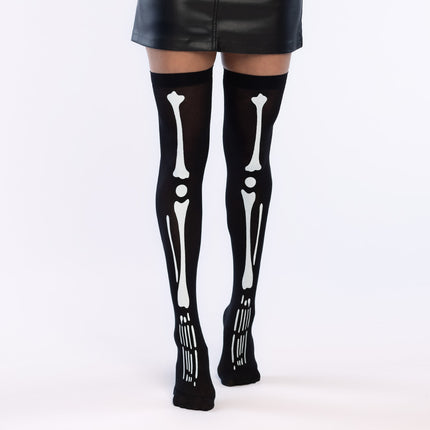 Halloween Kousen Zwart Wit Botten