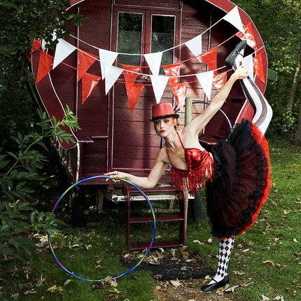 Halloween Panty Zwart Wit Jester