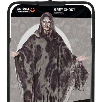 Halloween Kostuum Grijs Zwart Geest