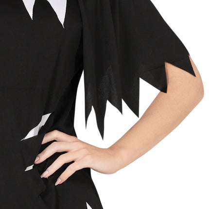 Halloween Kostuum Zwart Wit Dames Non