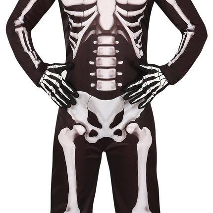 Halloween Kostuum Zwart Wit Skelet 2 delig