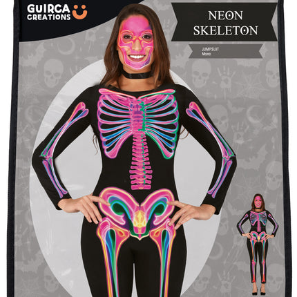 Halloween Kostuum Dames Neon Skelet