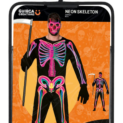 Halloween Kostuum Heren Neon Skelet