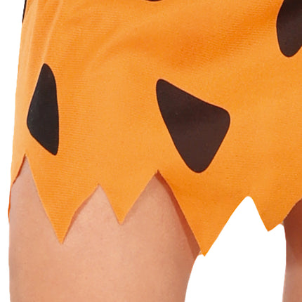 Holbewoner Jurk Zwart Oranje Dames