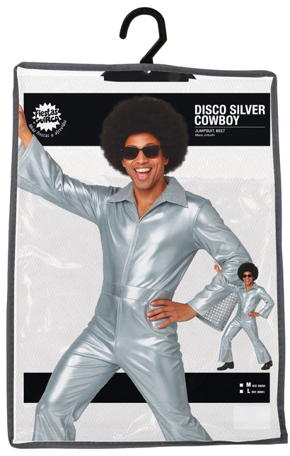 Disco Pak Zilver Heren Jumpsuit