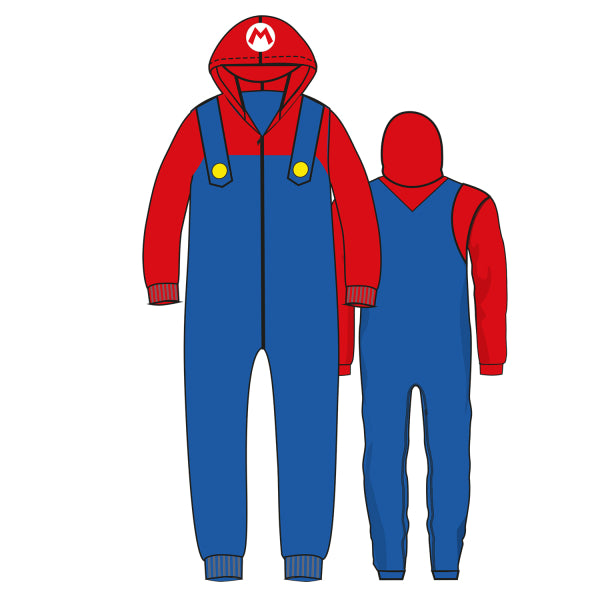 Super Mario Onesie Rood Blauw