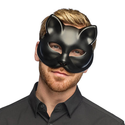 Halfmasker Kitty zwart