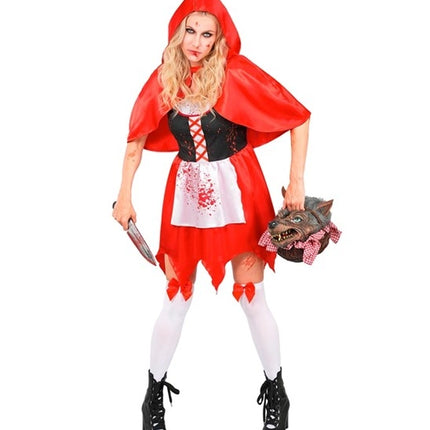 Halloween Jurk Rood Dames Zombie Roodkapje