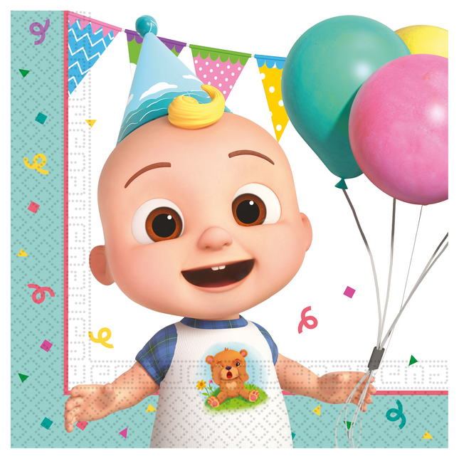 Cocomelon Servetten Gekleurd 2 Laags 33cm 20st