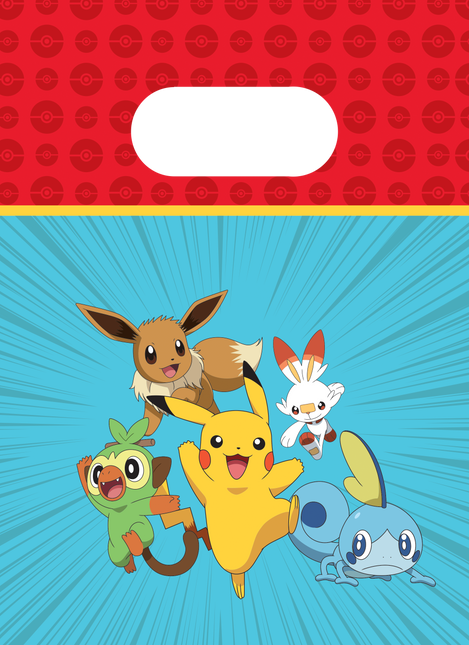 Pokemon Uitdeelzakjes 22cm 4st