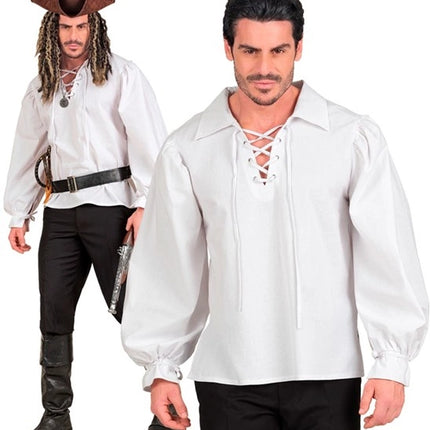 WIT HISTORISCH KARAKTER SHIRT