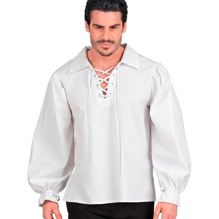 WIT HISTORISCH KARAKTER SHIRT