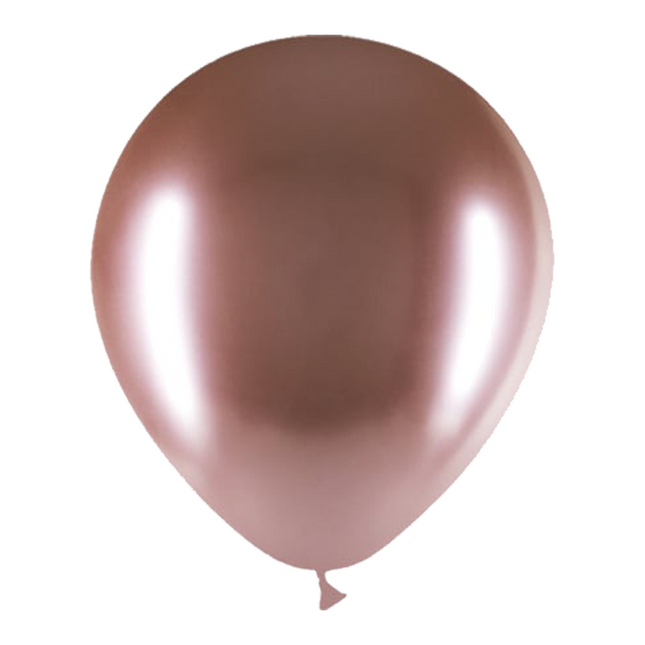 Rose Gouden Ballonnen Chroom 30cm 10st