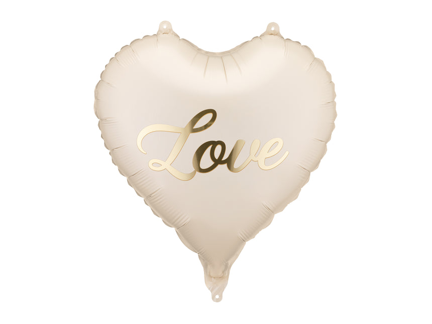 Folieballon hart Love, 45 cm, mix Leeg