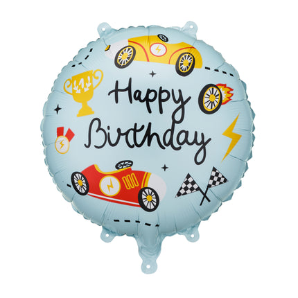 Folieballon rond Happy Birthday, 35x35 cm, mix