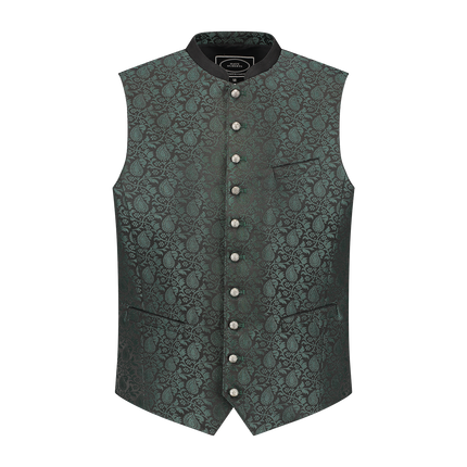 Oktoberfest Vest Groen Trachtenweste Jaquard