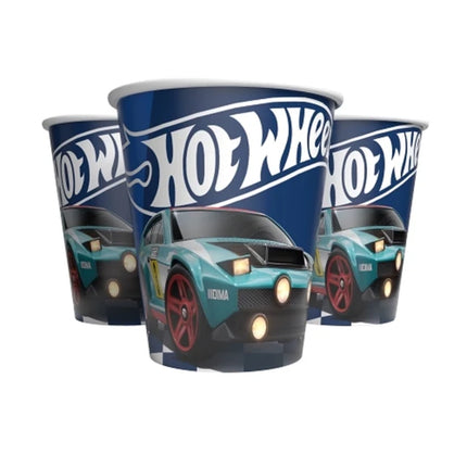 Hot Wheels Bekers 250ml 8st