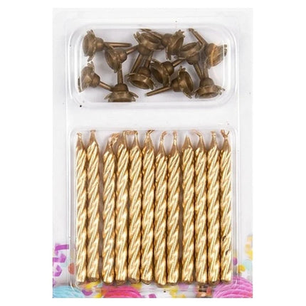 Gouden Kaarsen 6cm 12st