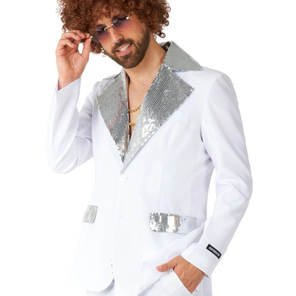 Disco Kostuum Heren Wit 2-delig