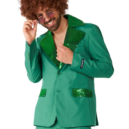 Disco Kostuum Heren Groen 2-delig