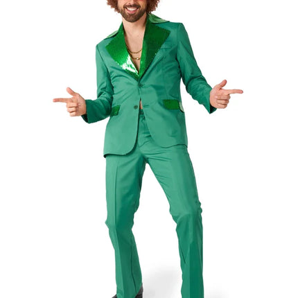 Disco Kostuum Heren Groen 2-delig