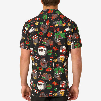Kerst Hawaiian Blouse Merry Jinglejoy Heren