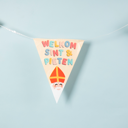 Vlaggenlijn Welkom Sint & Piet 6m