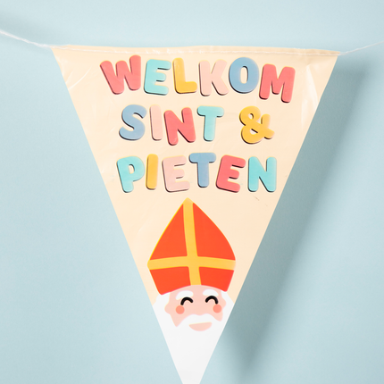 Vlaggenlijn Welkom Sint & Piet 6m