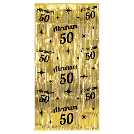Abraham Deurgordijn Goud Zwart van Paper Dreams koop je bij Partywinkel
