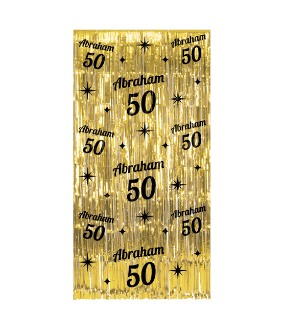 Abraham Deurgordijn Goud Zwart van Paper Dreams koop je bij Partywinkel